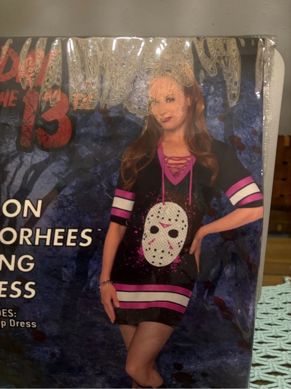 Friday the 13th-  Jason Voorhees Bling Dress - Black & Pink - NEW Spirit